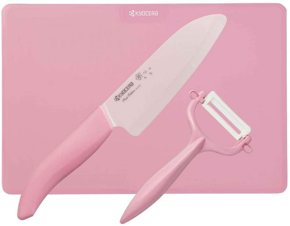 교세라 칼 파인 세라믹 삼덕 칼 필러 도마 3 종 세트 사쿠라 블레이드 Kyocera GP-P300-IPKQ