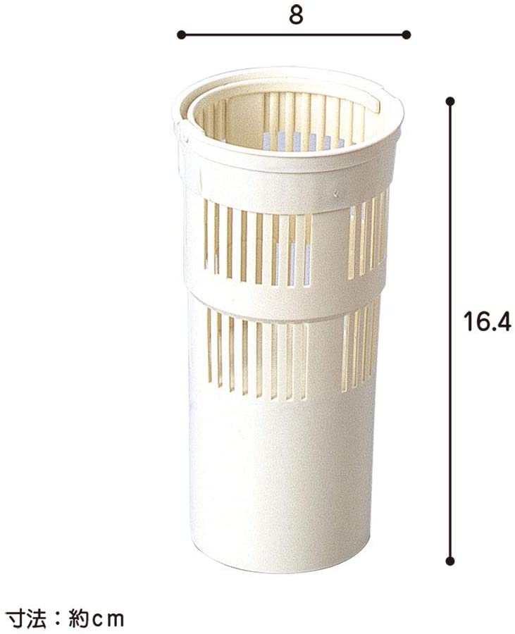 [항균]Belca배수구 쓰레기자 싱크대용 쓰레기 바구니 80타입 지름 8cm용 지름 8×높이 16.4cm화이트 일본산 SP-106W