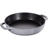 staub 스토우 "양손 냄비 그레이 26cm"프라이팬 양손 주물 법랑 IH 지원 【일본 정규 판매 상품] Double Handle Frying Pan 40511-726