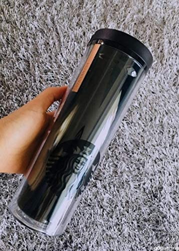 해외 한정 스타 벅스 블랙 텀블러 Starbucks Crosby Black Gold Badge Tumbler 473ml [병행 수입품] (Black)