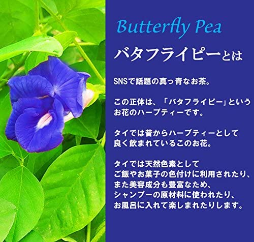 나비 피 40 포 파란 차 나비 삐티 블루 허브 타이 색이 변하는 티백 안찬 蝶豆花茶 Butterfly Pea Tea