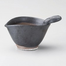 마인 검정 낫토 하치 소 [14.5 x 9.3 x 6.9cm 230g] [절구 드레싱] | 요정 여관 일식 그릇 음식점 세련된 식기 업무용