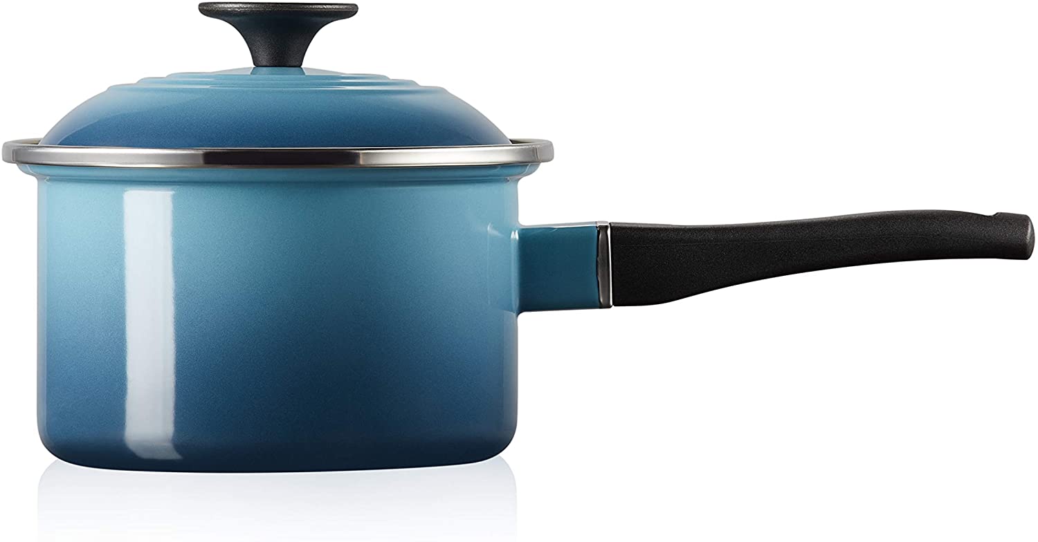 르 크루제 (Le Creuset) 법랑 냄비 EOS 소스 빵 16 cm 마린 블루 가스 IH 지원 【일본 정규 판매 상품]