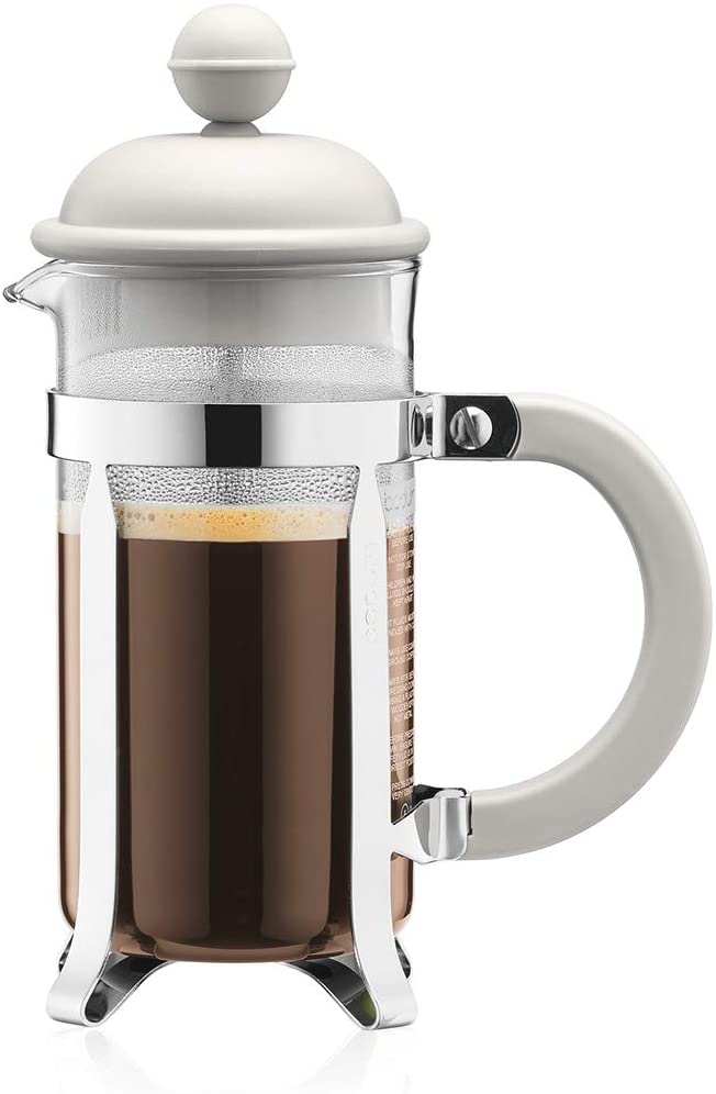 BODUM 카페티에라 3컵 프랑스 프레스 커피 메이커, 화이트, 0.35 l, 12 oz