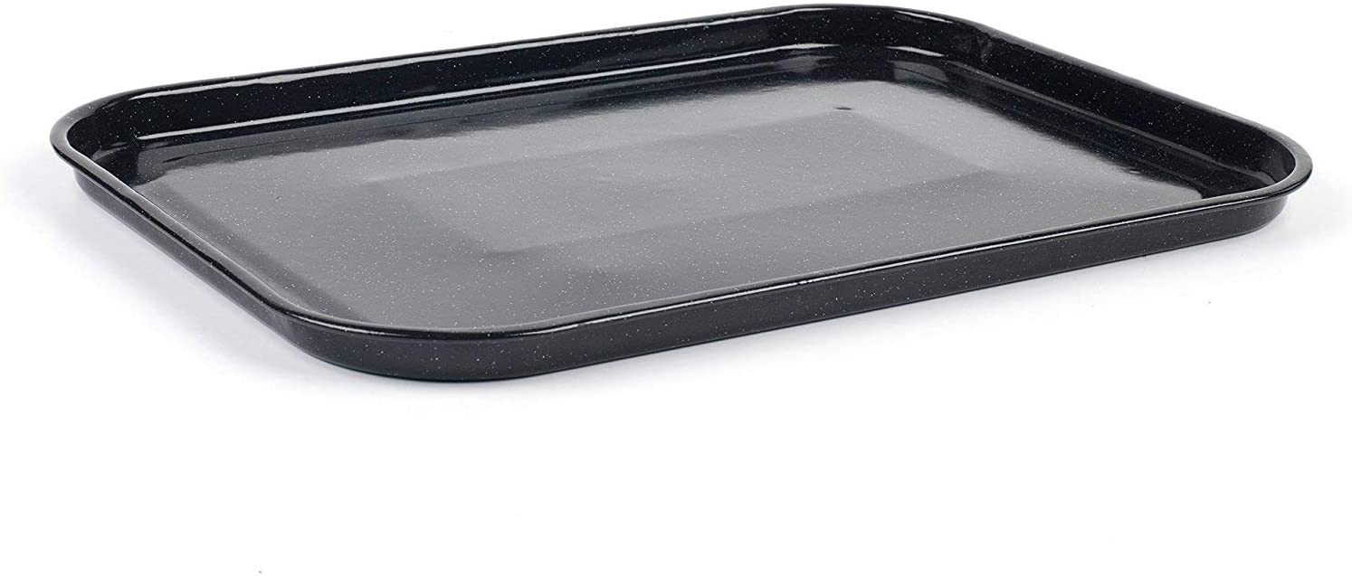 Russell Hobbs CW11441 Romano Vitreous Enamel Baking Tray, Black , 42 cms (측면 굴곡 포함)