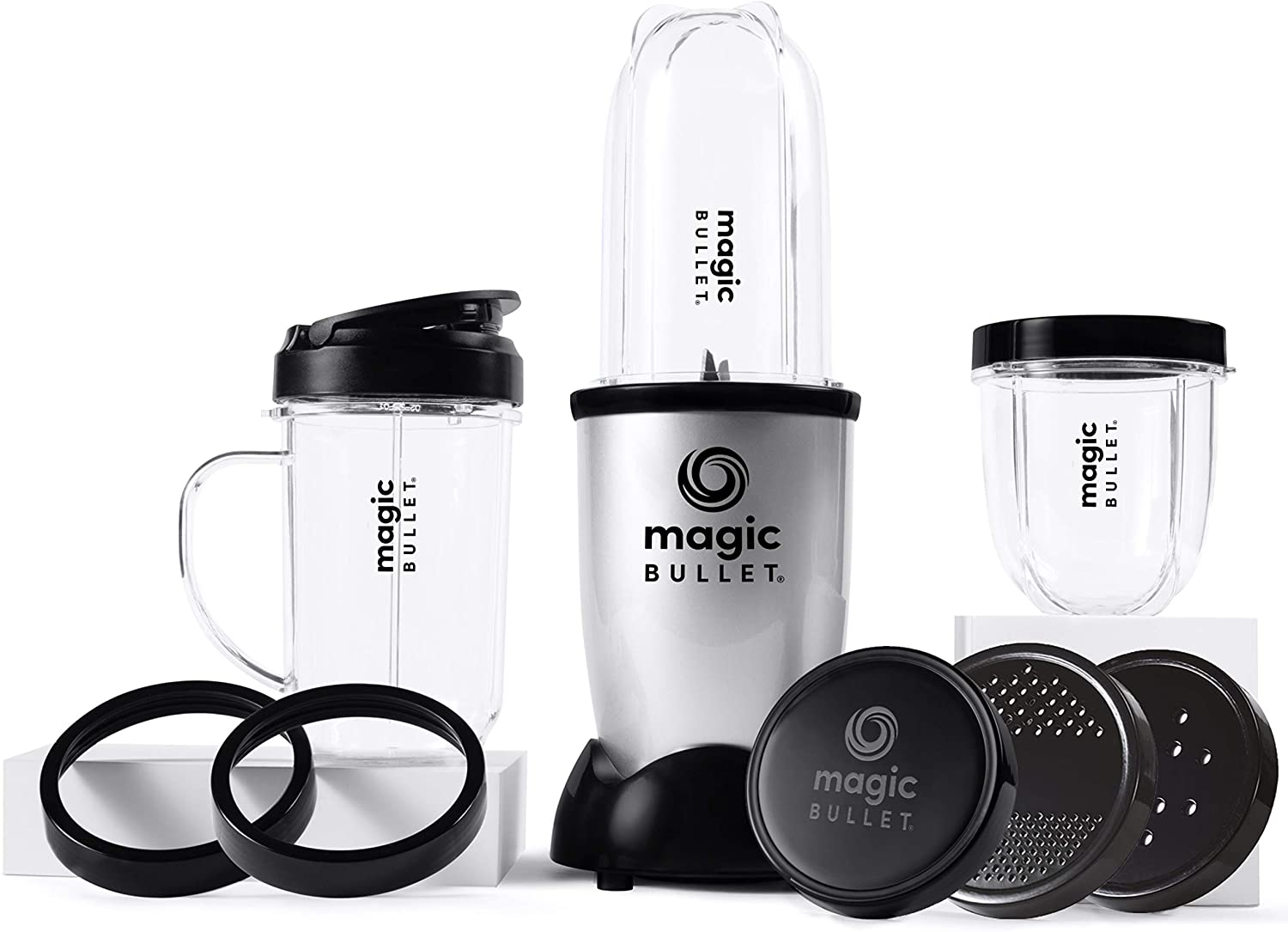 NUTRiBULLET Magic Bullet Deluxe Blender, 믹서 & Food Processor, 실버