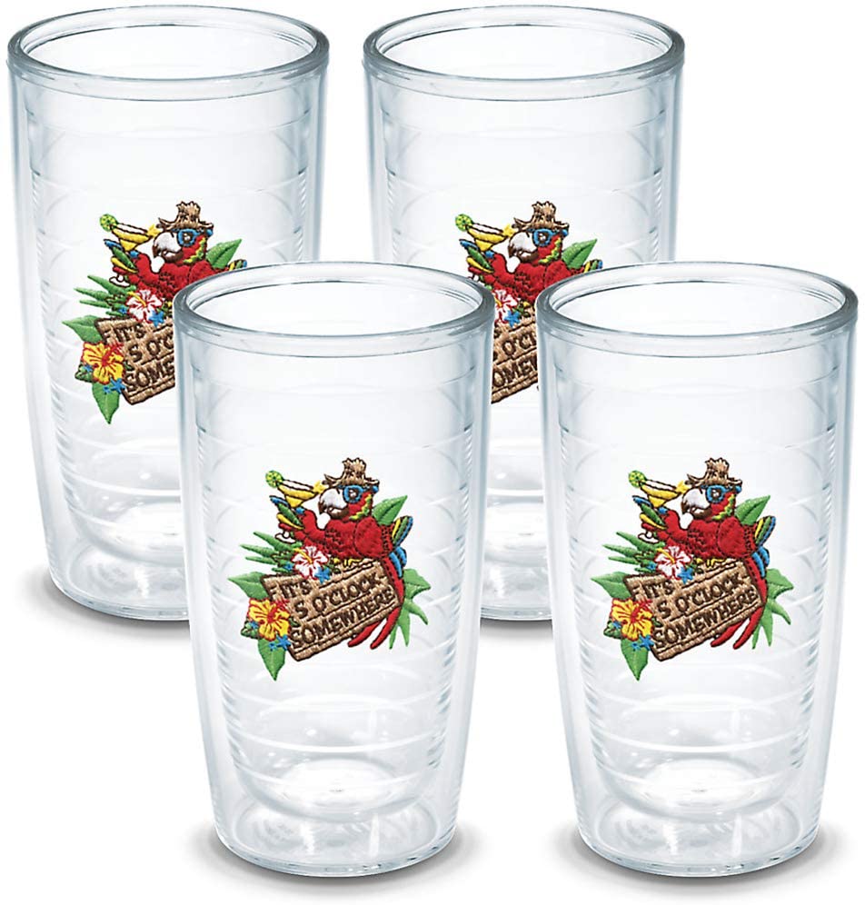 Tervis Tumbler Margaritaville It 's 5'Clock Somewhere 16-Ounce 이중벽 절연 텀블러, 4 개 세트-1000039