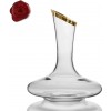 Royal Freedom Wine Decanter-크리스탈 글래스 레드 와인 물병-골드 팁, 100 % 무연 및 두꺼운 손으로 날린 와인 에어 레이터-훌륭한 와인 선물 및 와인 액세서리-1800 ml (60 oz) 용량의 넓은베이스