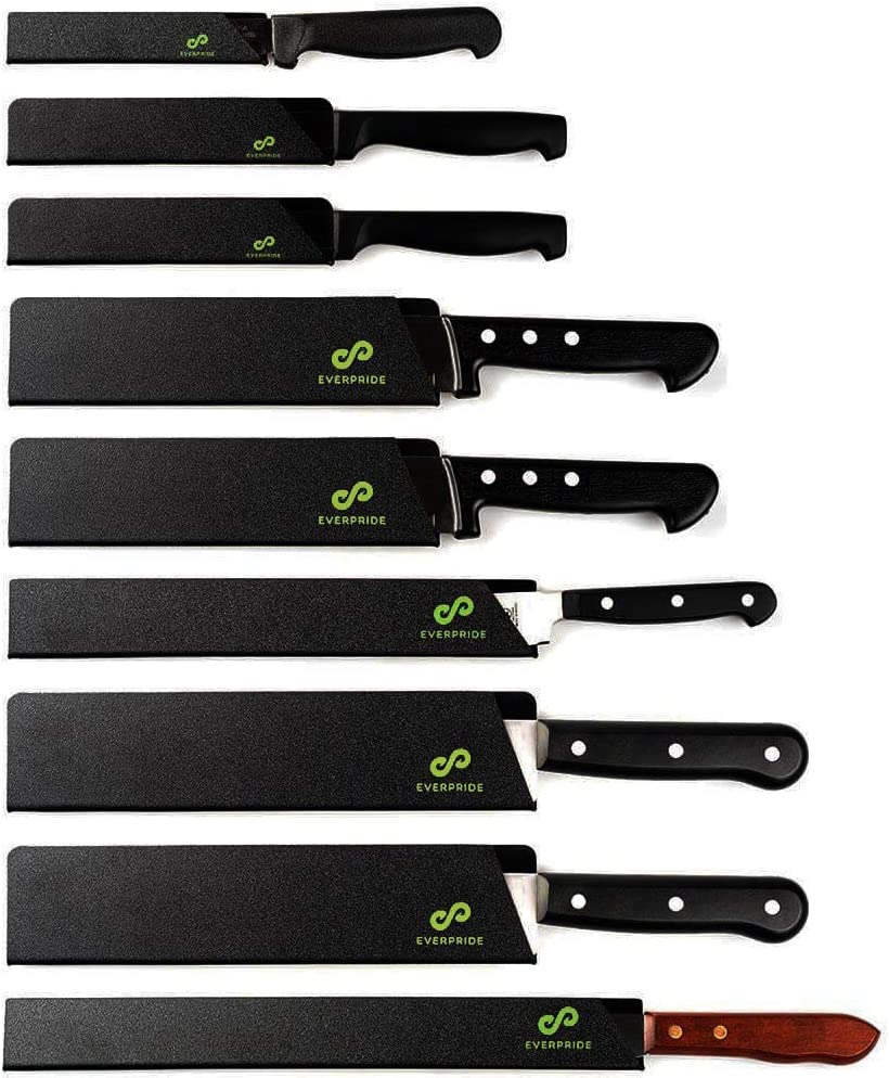 EVERPRIDE Chef Knife Guard Set (9-Piece Set) Chef 및 Kitchen Knives 용 Universal Blade Edge Cover Sheaths – 칼은 포함되지 않음