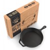 Pre-seasoned Cast Iron Skillet 12.5 Inch by Fresh Australian Kitchen. 오븐 안전 조리기구, 완벽한 캠핑, 실내 및 실외 팬.