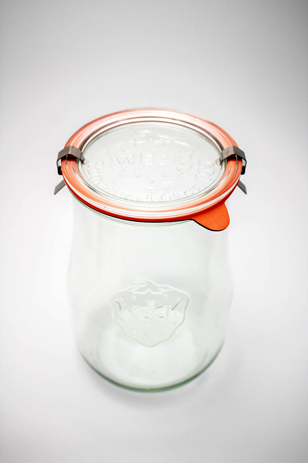 Weck Jars - Weck Tulip Jars 1.5L - Sour Dough 스타터 Jars - Sourdough용 대형 유리 Jars - 유리 Lid를 사용한 스타터 Jar - 넓은 입구를 가진 Tulip Jar - 통조림 및 보관에 적합 - 1 Jar : 가정용 개선