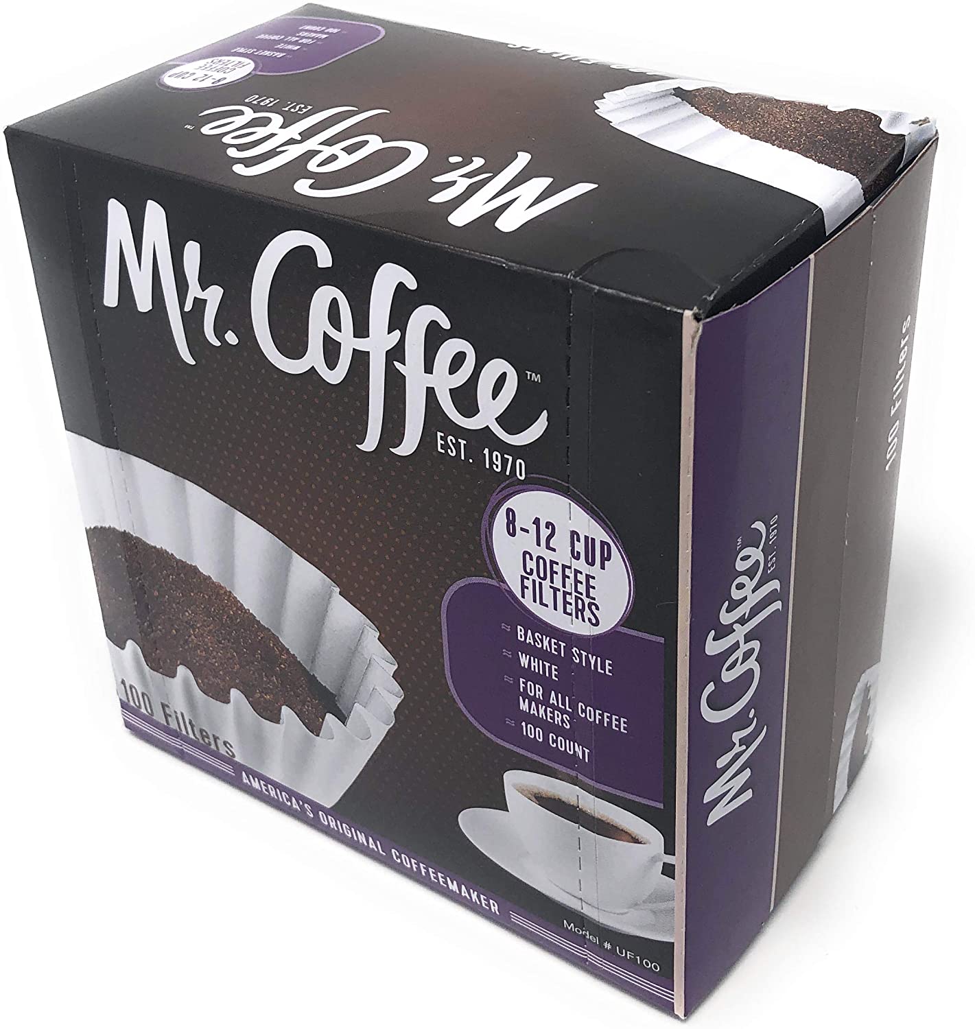 Mr. Coffee 8-12 컵 커피 필터, 상자, 모듬, 100 카운트