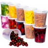 Safeware 32oz [24세트] 밀폐된 뚜껑이 있는 Deli Plastic Food Storage Container - 슬라임, 스프 용기, 부분 제어 및 식사 준비 마이크로파 식기 세척기 냉동고 안전 누수 방지: 홈 &amp; 키친