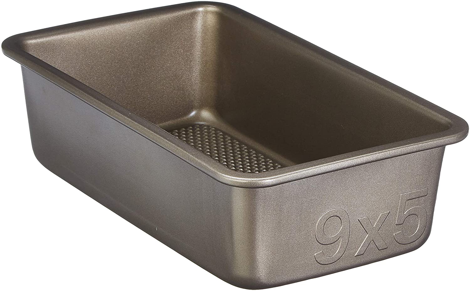 Goodcook Aluminized Steel, Diamond-Infused Non-Stick Coated Textured Bakeware, Loaf Pan, 샴페인 백랍