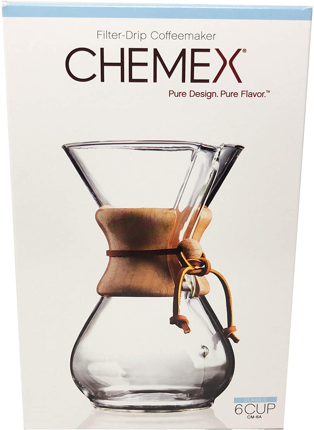 CHEMEX Pour-Over Glass Coffeaker - 클래식 시리즈 - 6컵 - 전용 포장: 키친 & 다이닝