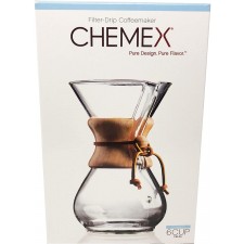 CHEMEX Pour-Over Glass Coffeaker - 클래식 시리즈 - 6컵 - 전용 포장: 키친 & 다이닝