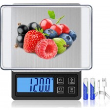 Ataller Digital Kitchen Scale, USB 충전식 다기능 식품 Scale, High Precision 0.1g 포켓 주얼리 Scale with 백라이트 LCD Display, 트레이, Auto Off, Tare, PCS Function, 스테인리스 스틸: Industrial & Scientific