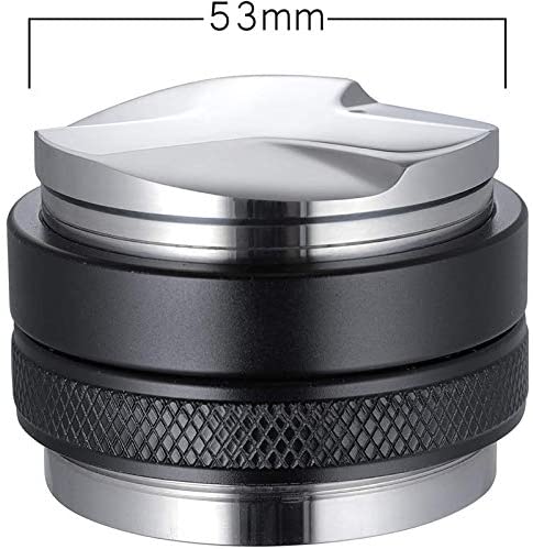 데이즈아고 53mm 더블헤드 커피 튜너로 54mm 포타필터용 조절식 깊이 전문 매뉴얼 에스프레소 파운더