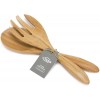 Dehaus ® Large Berman Salad Server 30.5cm, Eco 프렌들리 목재 서빙 스푼 세트, 포크 및 스푼 통, 목재 키친 Utensil(12인치 근사)