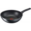 테팔 티타늄 퓨전 G12419 Wok 28cm(티타늄 우수 비스틱 코팅, 써모스팟, 하드 퓨전 외관 코팅, 인덕션을 포함한 모든 쿠커에 적합) 블랙