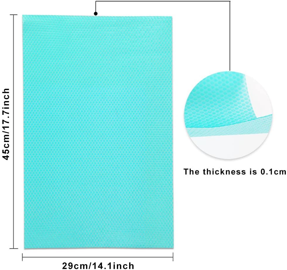 HAUSPROPI 8개 냉장고 라이너, 서랍 라이너 냉장고 매트 미끄럼 방지, 주방용 선반 라이너 찬장 라이너, 방수 안티스풀링 항균제, 29x45cm, 그린 블루핑크 화이트 4가지 색상