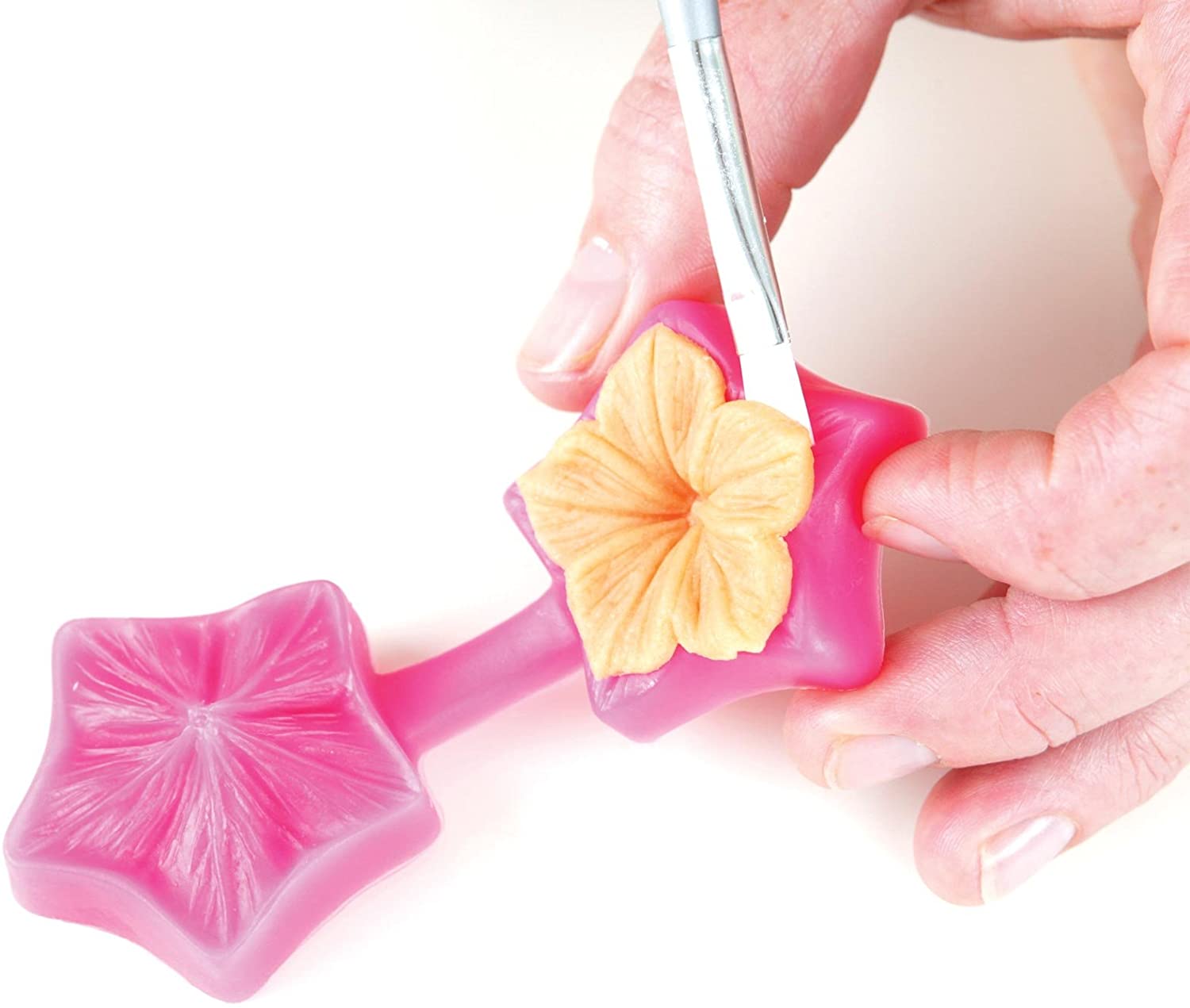 Petunia Foodant Flowers Cutter 및 Mold Multi Set - 크리스마스 꽃 몰드 - 클레이 검파스 아이싱 페이퍼클레이 피모 폴리머 클레이: 키친 & 다이닝