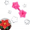 Petunia Foodant Flowers Cutter 및 Mold Multi Set - 크리스마스 꽃 몰드 - 클레이 검파스 아이싱 페이퍼클레이 피모 폴리머 클레이: 키친 &amp; 다이닝