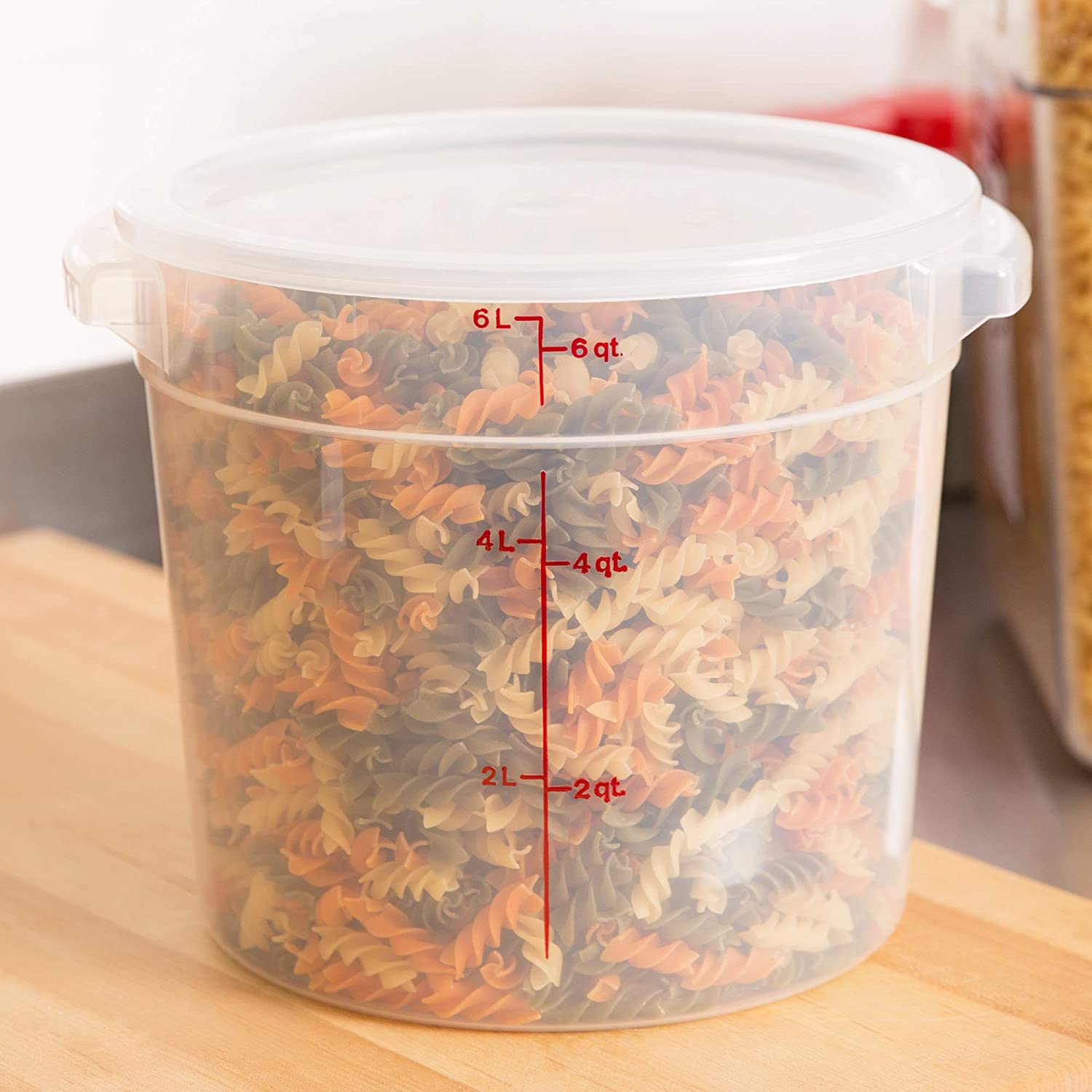 Cambro RFS6PP190 캠웨어 6쿼터 원형 식품 저장 컨테이너(Lid 포함)