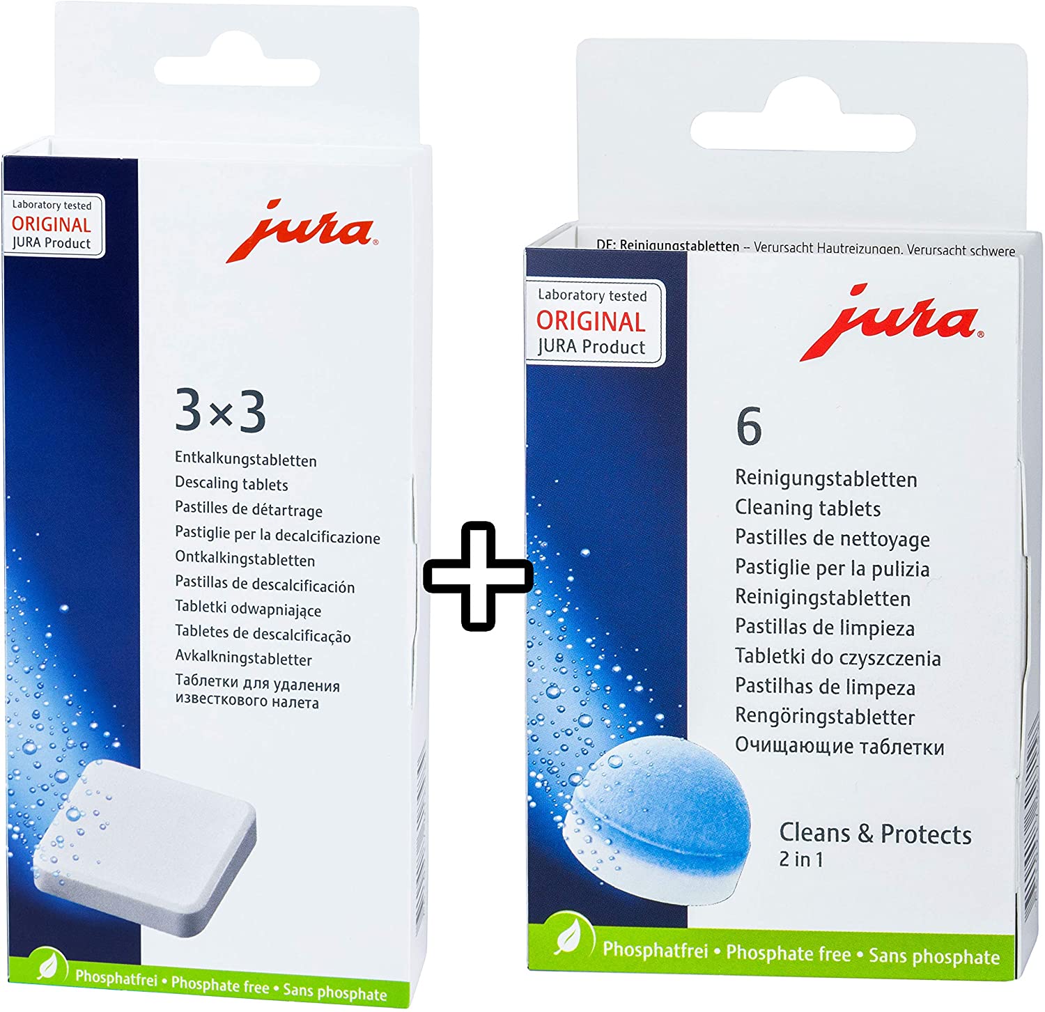 Capreso Jura Cleaning Tablet 6-pk 및 Capreso 66281 9-Pack Decalciing Tablets 또는 Jura/Capreso Automatic Coee Centers: 커피 머신 및 에스프레소 머신 클리닝 제품: