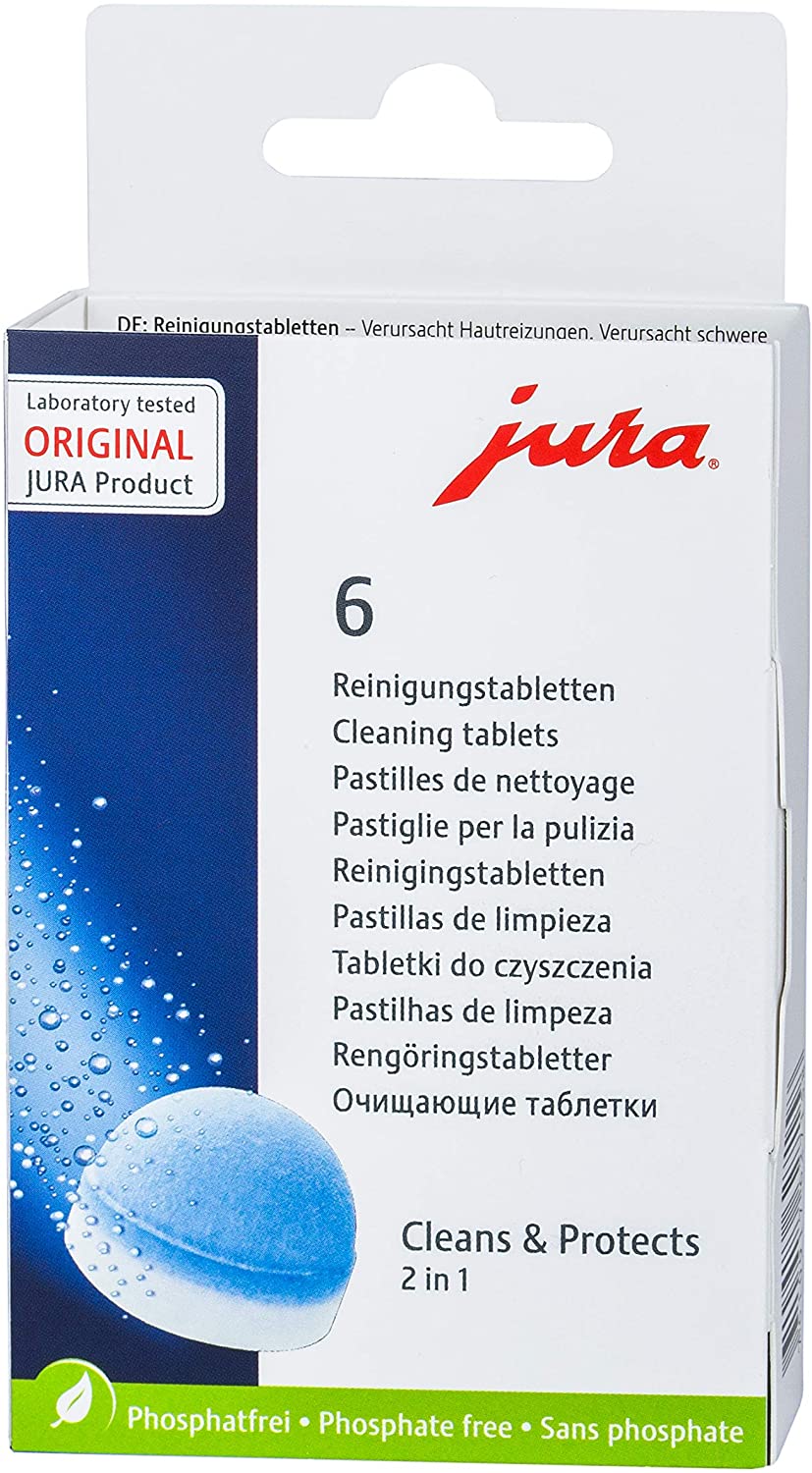 Capreso Jura Cleaning Tablet 6-pk 및 Capreso 66281 9-Pack Decalciing Tablets 또는 Jura/Capreso Automatic Coee Centers: 커피 머신 및 에스프레소 머신 클리닝 제품: