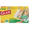 Glad® 지퍼 식품 보관 샌드위치 백-100 카운트, 12 개입