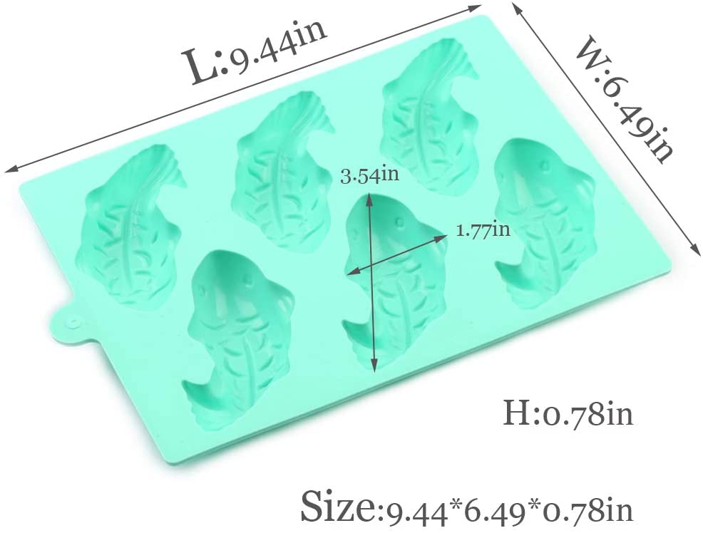 실리콘 물고기 모양의 8 캐비티 잉어 잉어 물고기 아이스 큐브 금형 오징어 형 사탕 젤 레오 케이크 초콜릿 덮여 샌드위치 쿠키 수제 수지 미니 비누에 대한 실리콘 베이킹 금형