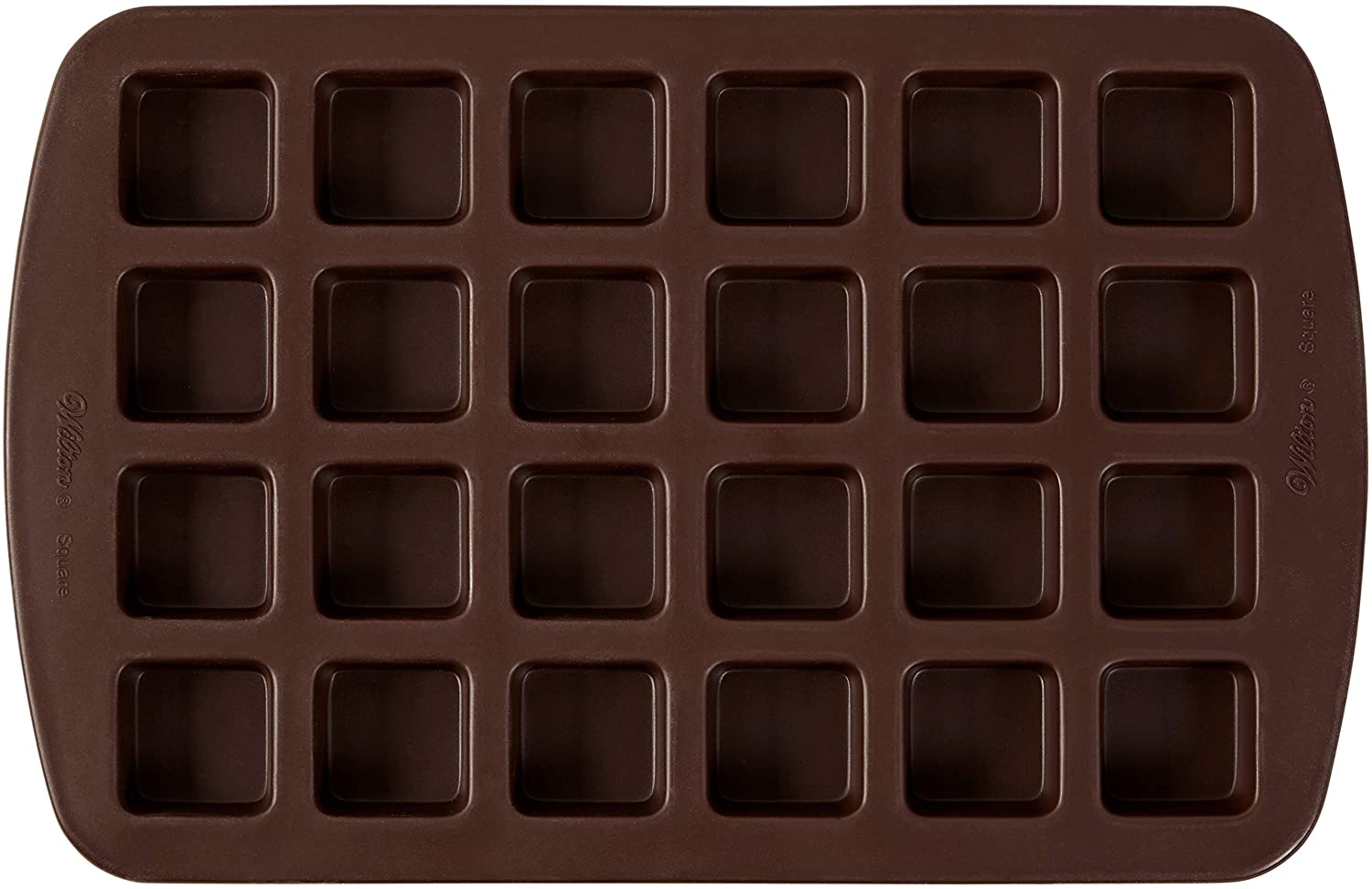 Wilton Bite-Size Brownie Squares 실리콘 몰드, 24-Cavity