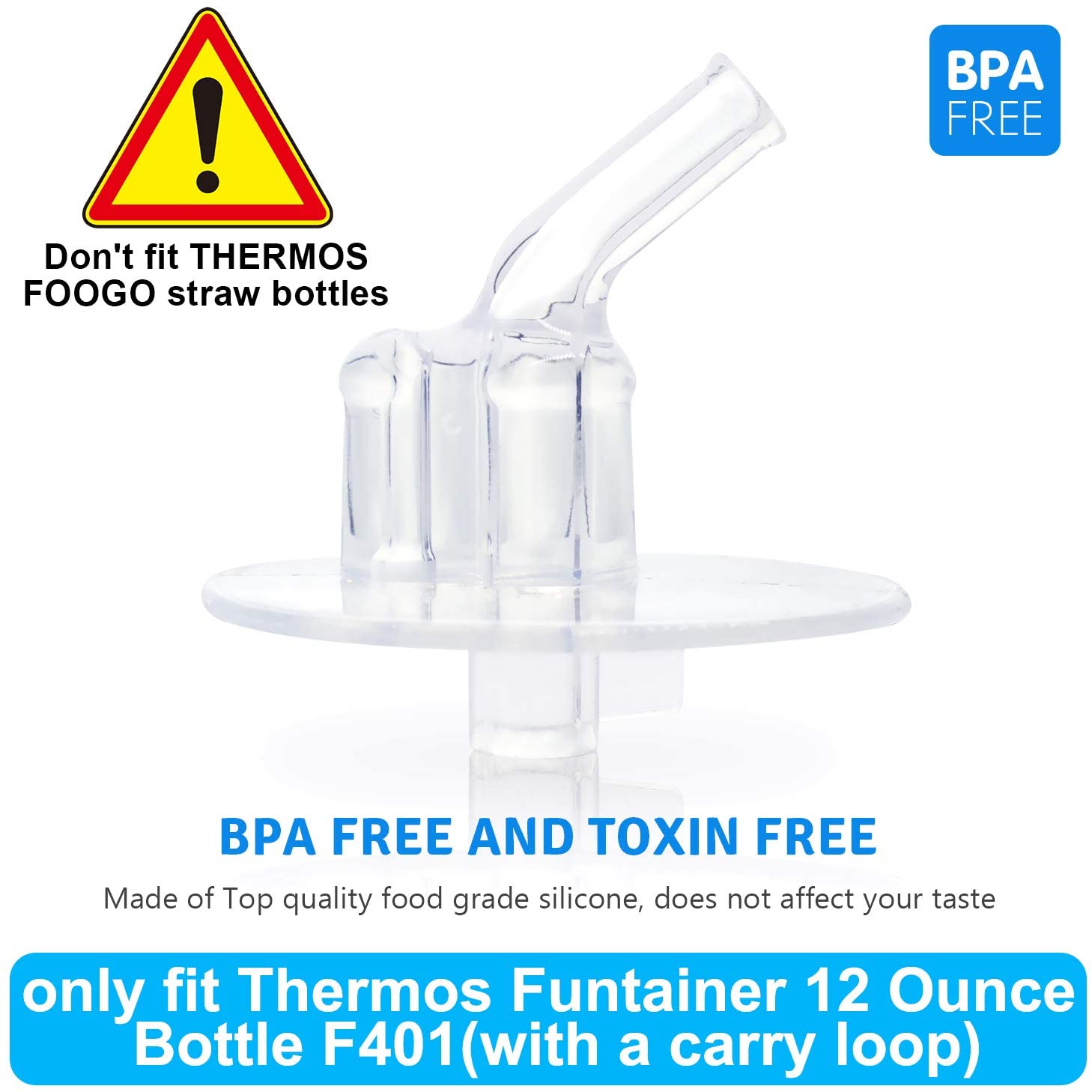 Thermos Funtainer 12 온스 병 F401 (캐리 캐리 포함), 청소용 브러시가 달린 마시는 빨대