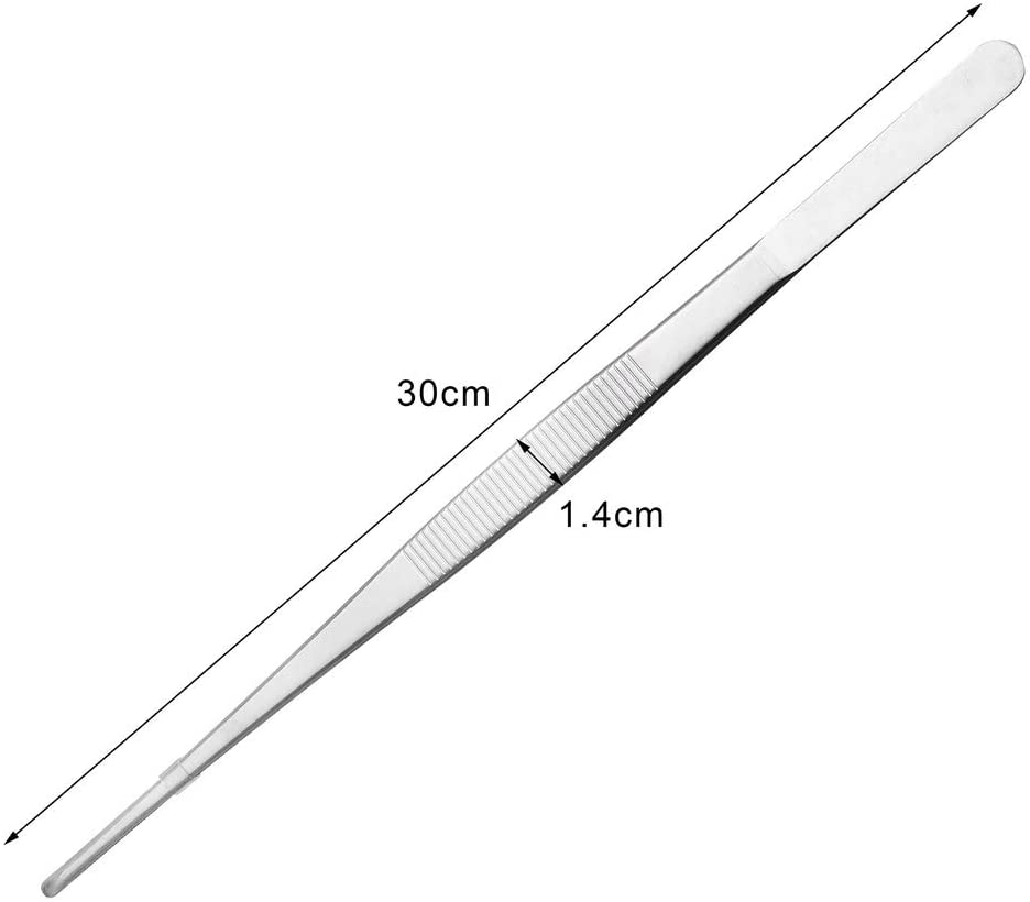 kuou 핀셋, 강력한 고급 스테인리스 강 핀셋 음식 요리 용 주방 음식 집게 집게 바베큐 핀셋