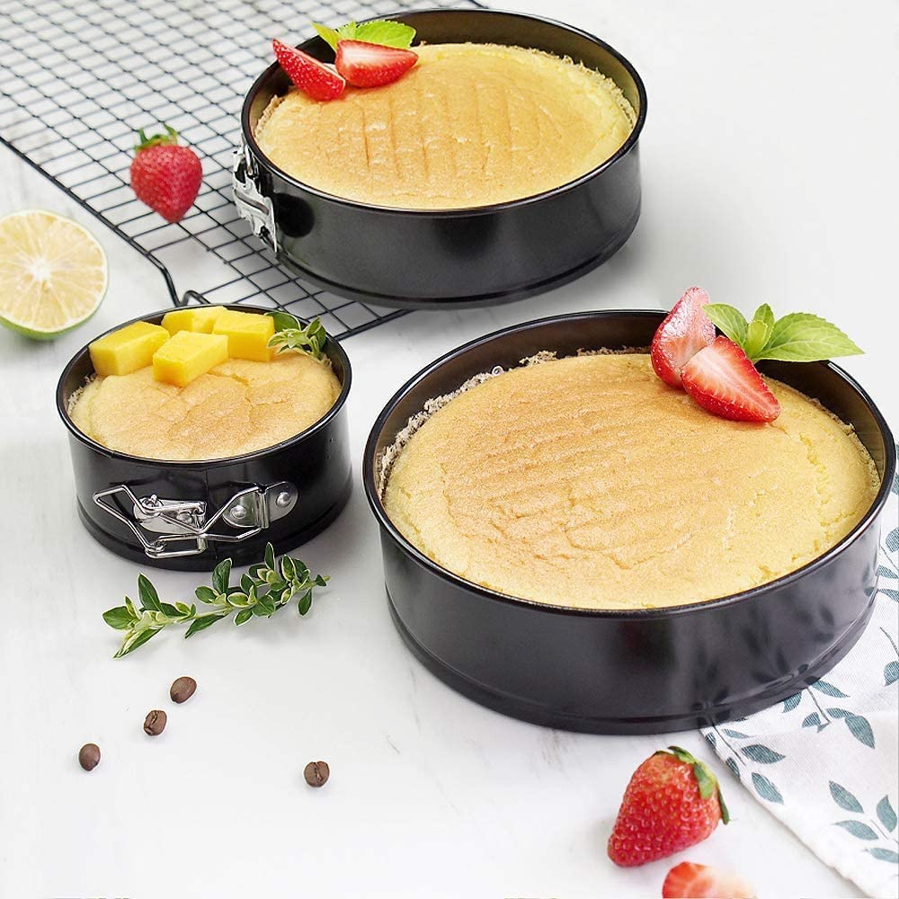 Gx Hong Springform Cake Tins Set, 라운드 케이크 팬 3PCS 4