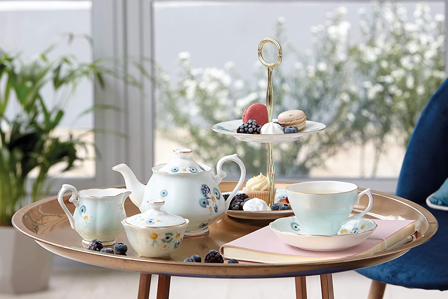 로얄 알버트 40033596 Alpha Foodie Mini Teapot 0.45ltr, Fine Bone China