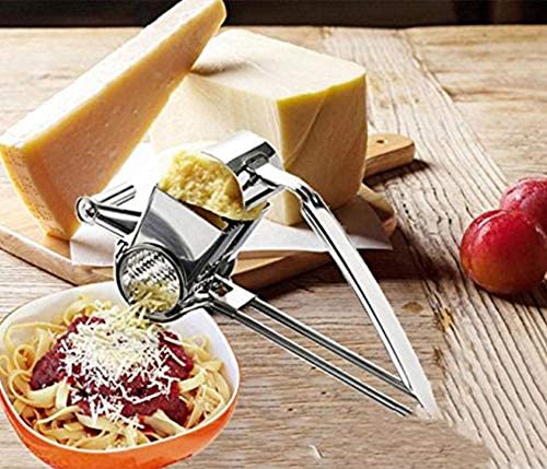 Winnes Manual Cheese Grater 테이블 상단 장착 넛 Grinder 금속 핸드 그라인더 밀 로터리 공구 치즈 그레이터