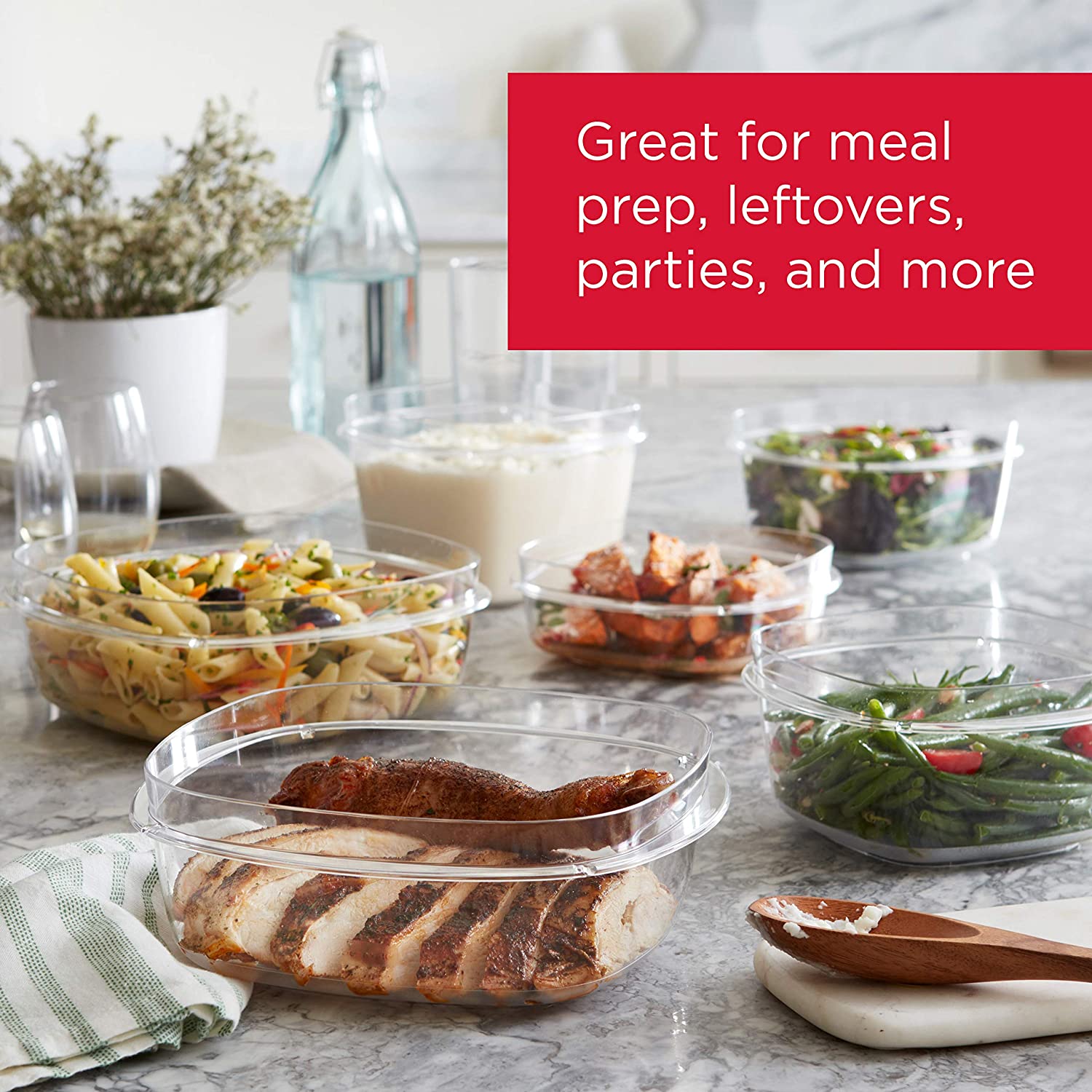 Rubbermaid Meal Prep Premier Food Storage Container, 10개 세트, Grey: Kitchen & Dining