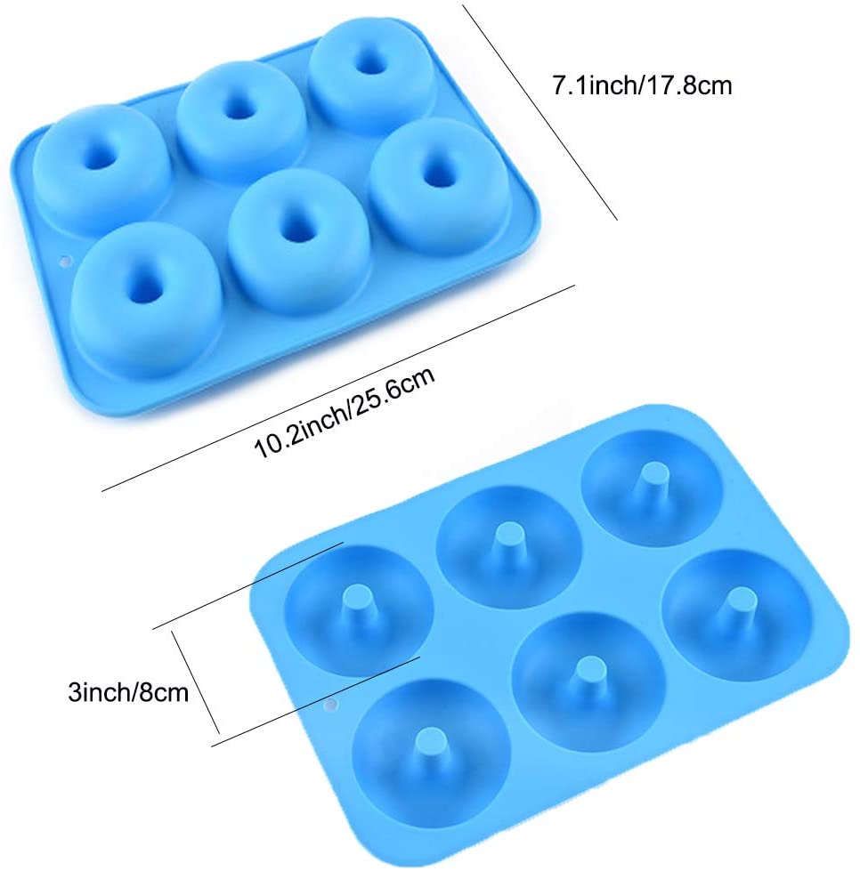 발아 실리콘 도넛 몰드, 3 부분 실리콘 도넛 베이킹 몰드, 쿠키, 베이글, 머핀용 붙지 않는 도넛 베이킹 트레이, 식기 세척기, 오븐, 전자레인지, 냉장고에 적합