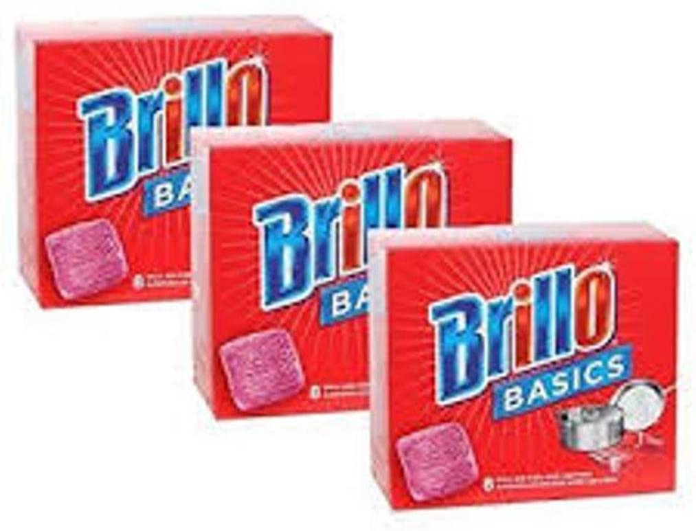 Brillo Basics 스틸 울 비누 패드, 8-ct. 박스-3 팩