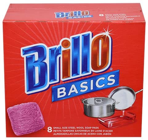 Brillo Basics 스틸 울 비누 패드, 8-ct. 박스-3 팩