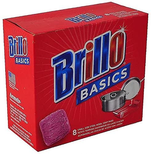 Brillo Basics 스틸 울 비누 패드, 8-ct. 박스-3 팩