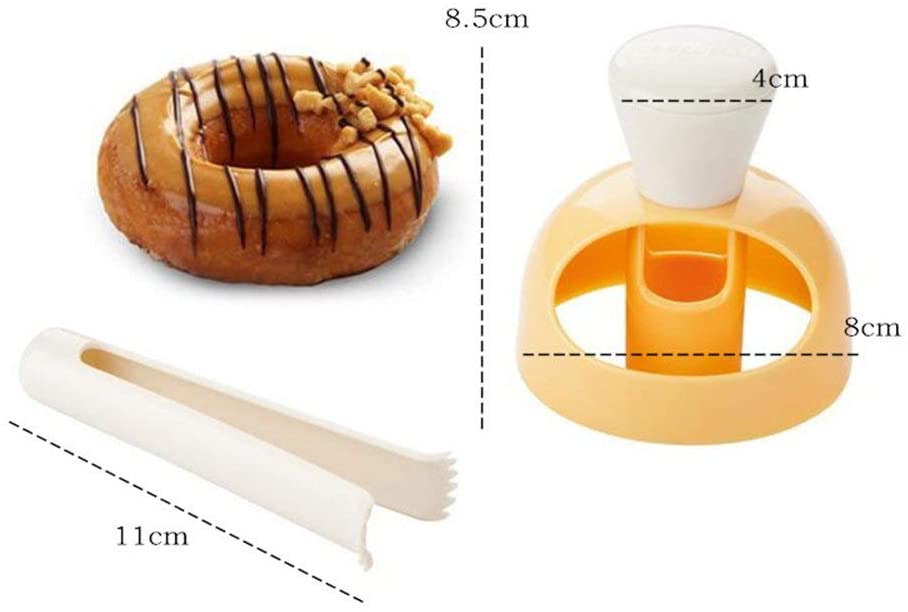 도넛 케이크 주형 디핑 플라이어, DIY 도넛 커터 비스킷 스탬프 몰드 디저트 커터 메이커 몰드 키친 베이킹 공구: 키친 & 다이닝