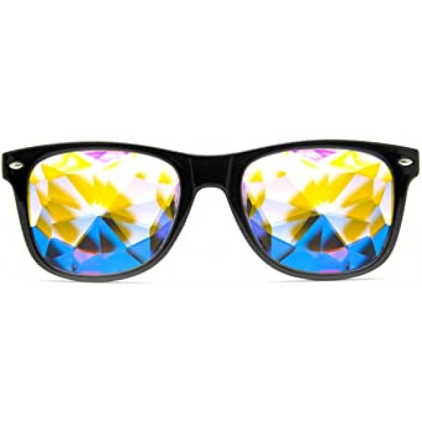 GloFX Ultimate Kaleidoscope Glasses - Rainbow EDM Rave Light Diffraction Festival Eyewear