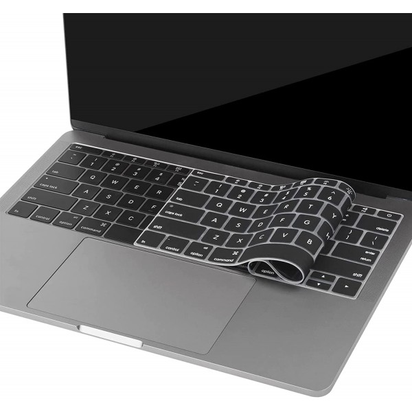 MOSISO 실리콘 키보드 커버 보호 피부는 MacBook Pro 13 인치 2017 2016 릴리스 A1708(터치 바 및 없음)과 호환됩니다. MacBook 12인치 A1534, 블랙과 호환 가능