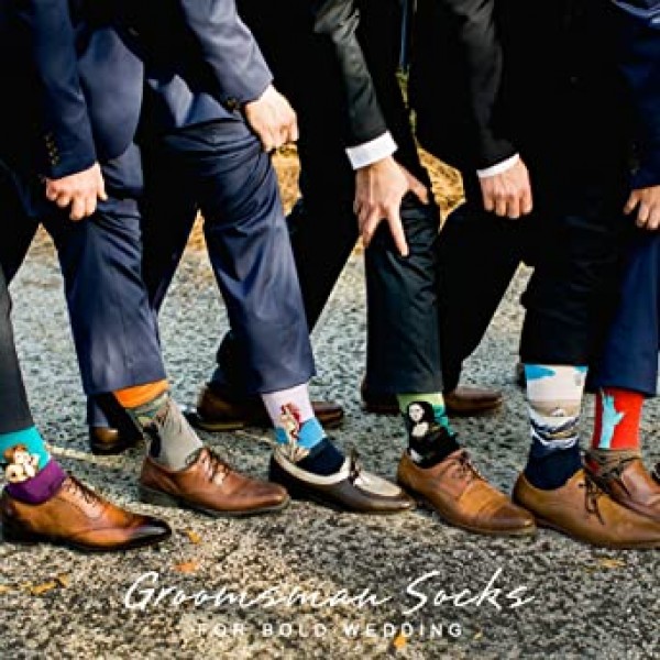 Bonangel Fun Socks, Fun Socks for Men 참신 Crazy Crew Dress Socks, Cool Cute Food Graphic 동물 Socks