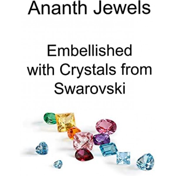 스와로브스키 라인스톤 공작 모양의 여성 브로치로 장식된 Ananth Jewels