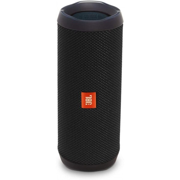 JBL Flip 4, 블랙 - 방수, 휴대용 & 내구성이 뛰어난 Bluetooth 스피커 - 최대 12시간의 무선 스트리밍 - 소음 제거 스피커폰, 음성 지원 & 제이비엘 커넥트