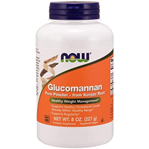 NOW Supplements, Glucomannan(Amorphophallus konjac) 순수 분말, 규칙성 지원*, 건강한 체중 관리*, 8온스